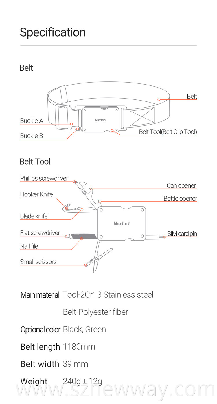 Nextool Camping Belt